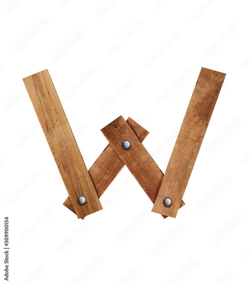 WOOD FONT ,WOODEN PLANK FONT LETTER W WOOD FONT ,WOODEN PLANK FONT LETTER W