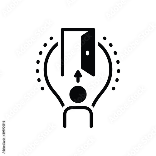 Black solid icon for opportunity