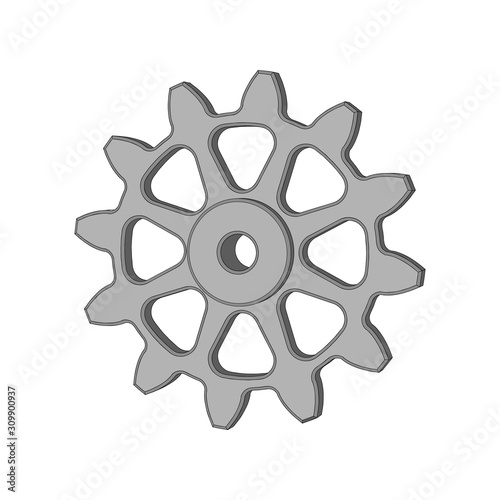 Cogwheel. Isolated on white...