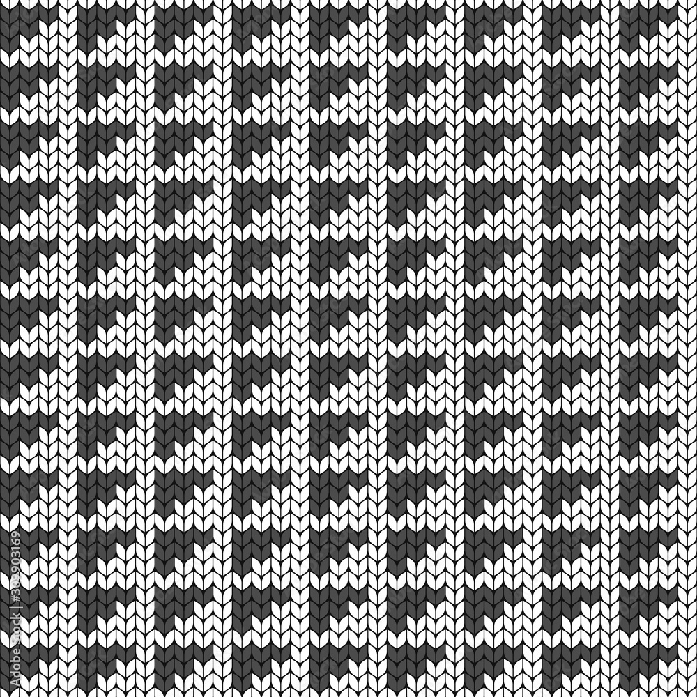 Geometric black and white pattern. Imitation knitting or embroidery. Seamless background. Geometric black and white pattern. Imitation knitting or embroidery. Seamless background.