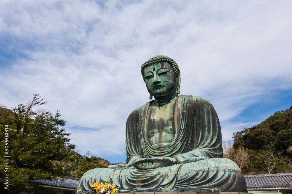 Great Buddha of Kamakura or Kamakura Daibutsu is a World Heritage Site by UNESCO at Kotoku-in Temple. Great Buddha of Kamakura or Kamakura Daibutsu is a World Heritage Site by UNESCO at Kotoku-in Temple.