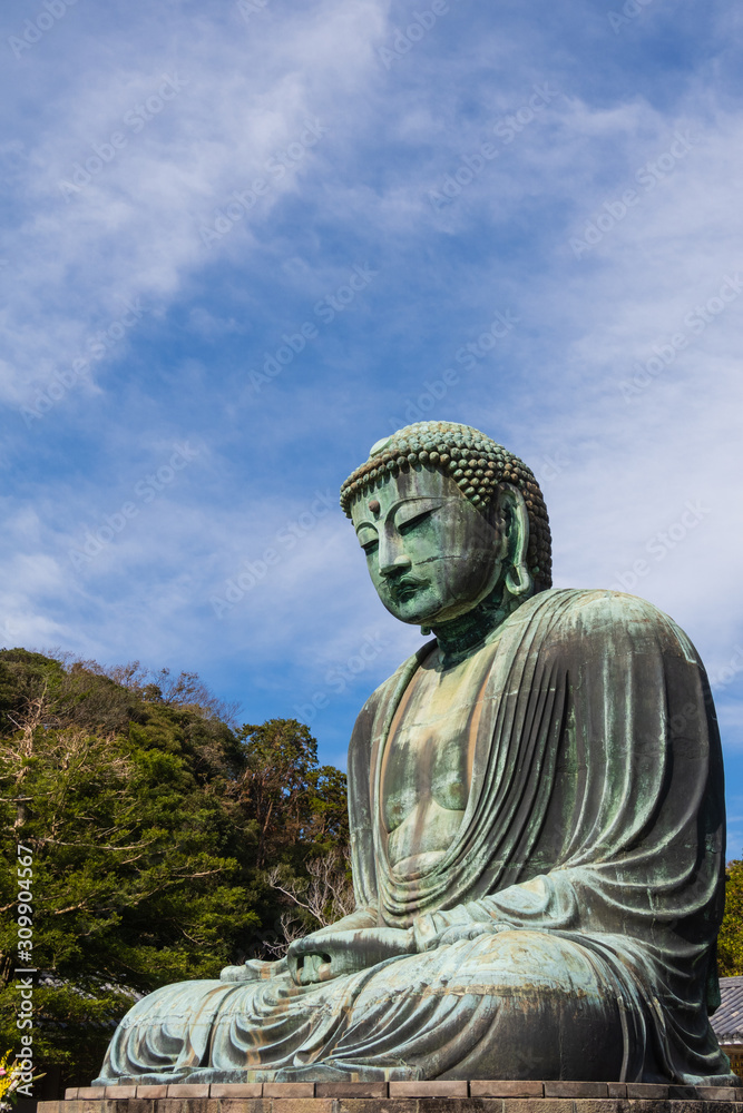 Great Buddha of Kamakura or Kamakura Daibutsu is a World Heritage Site by UNESCO at Kotoku-in Temple.