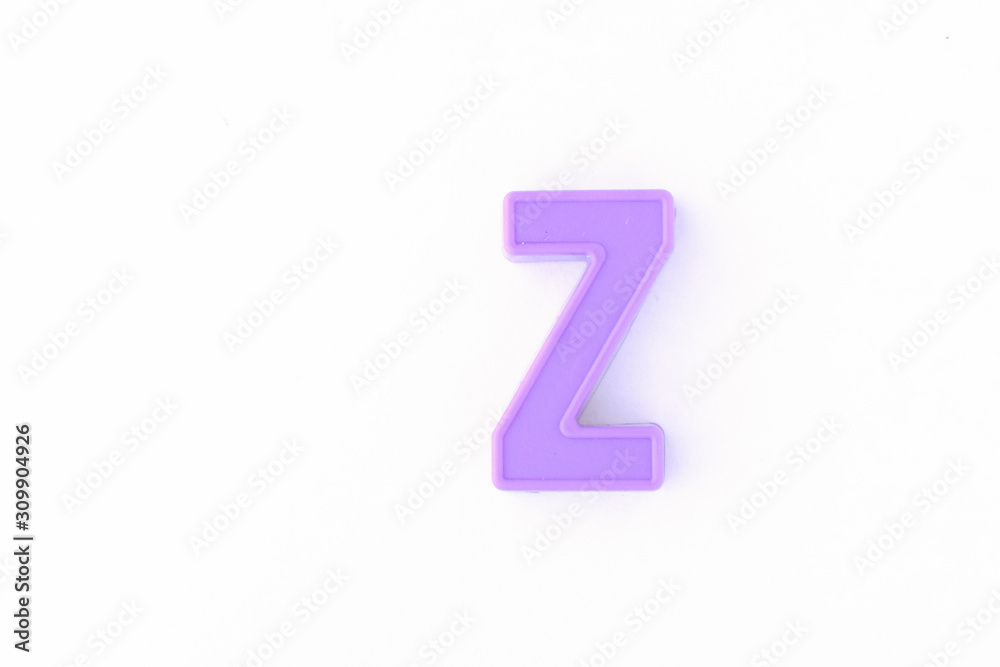 Isolated colorful letter over white background Isolated colorful letter over white background
