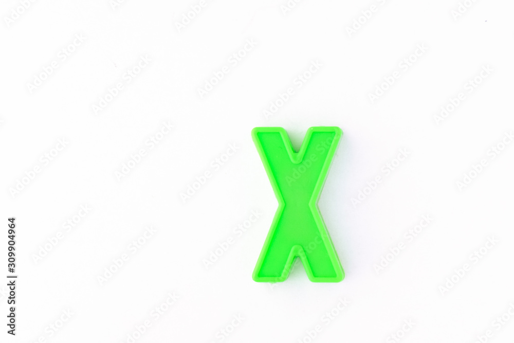 Obraz premium Isolated colorful letter over white background