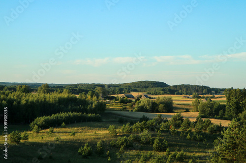 The picture from the Lithuanian countryside taken from the Snaigynas-Veisiejai Observation Tower. 