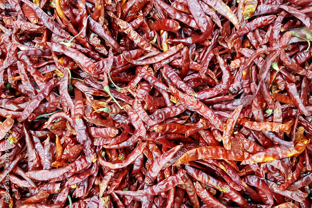 Fototapeta premium Dried Hot Pepper texture background