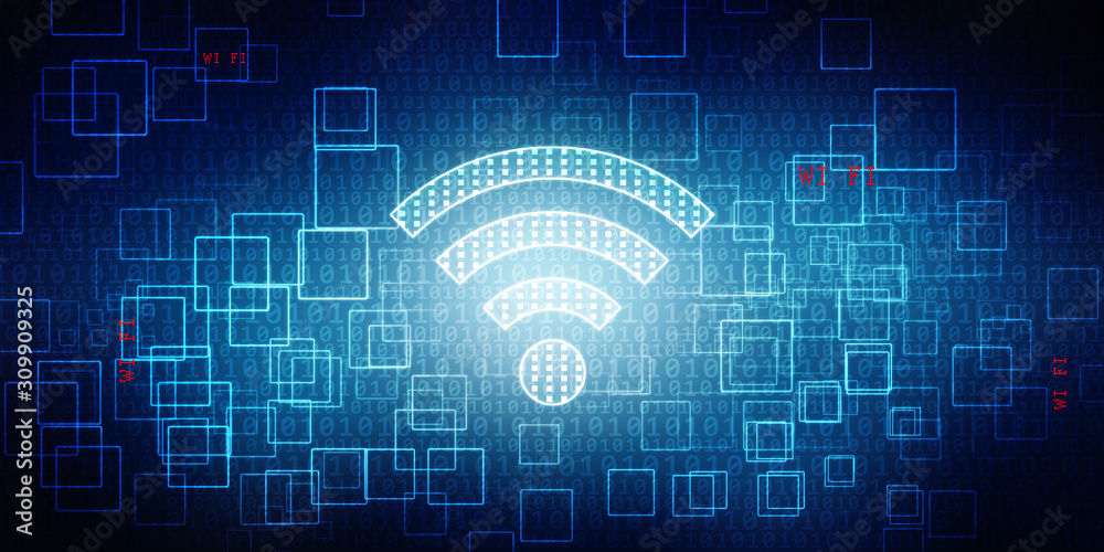 Fototapeta premium 2d illustration WiFi symbol 