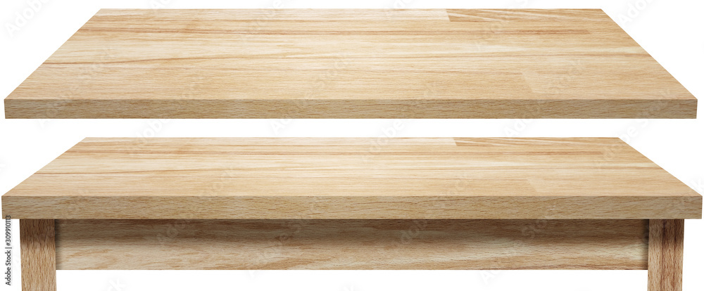 wooden table top and shelf isolated on white wooden table top and shelf isolated on white