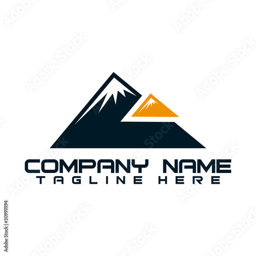 Mountain with ice in, can be used as logo.
