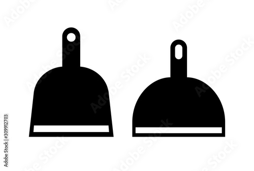 Dustpan vector icon set