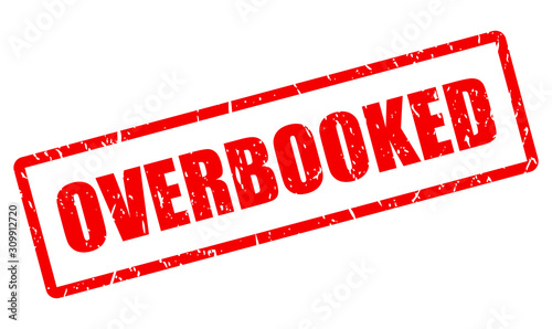 Overbooked vector stamp
