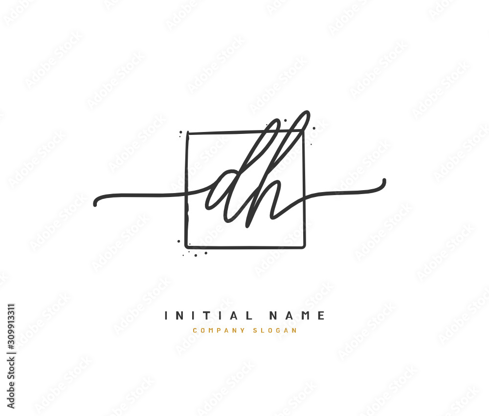 D H DH Beauty vector initial logo, handwriting logo of initial signature, wedding, fashion, jewerly, boutique, floral and botanical with creative template for any company or business. D H DH Beauty vector initial logo, handwriting logo of initial signature, wedding, fashion, jewerly, boutique, floral and botanical with creative template for any company or business.