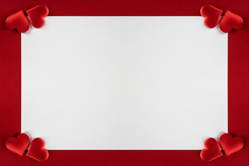 Valentines day hearts frame