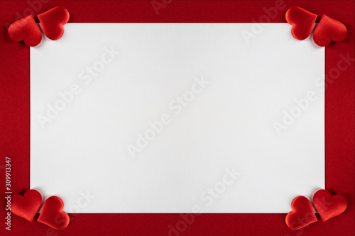 Valentines day hearts frame
