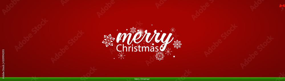 Christmas Greeting Card. Christmas Background with Merry Christmas lettering, vector illustration.