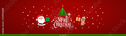 Christmas Greeting Card. Christmas Background with Merry Christmas lettering  vector illustration.