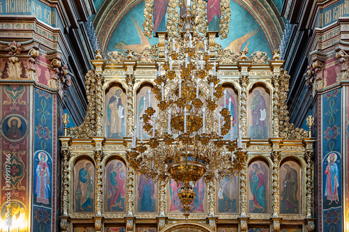 Interior of Holy Transfiguration Cathedral in Vinnytsia, Ukraine