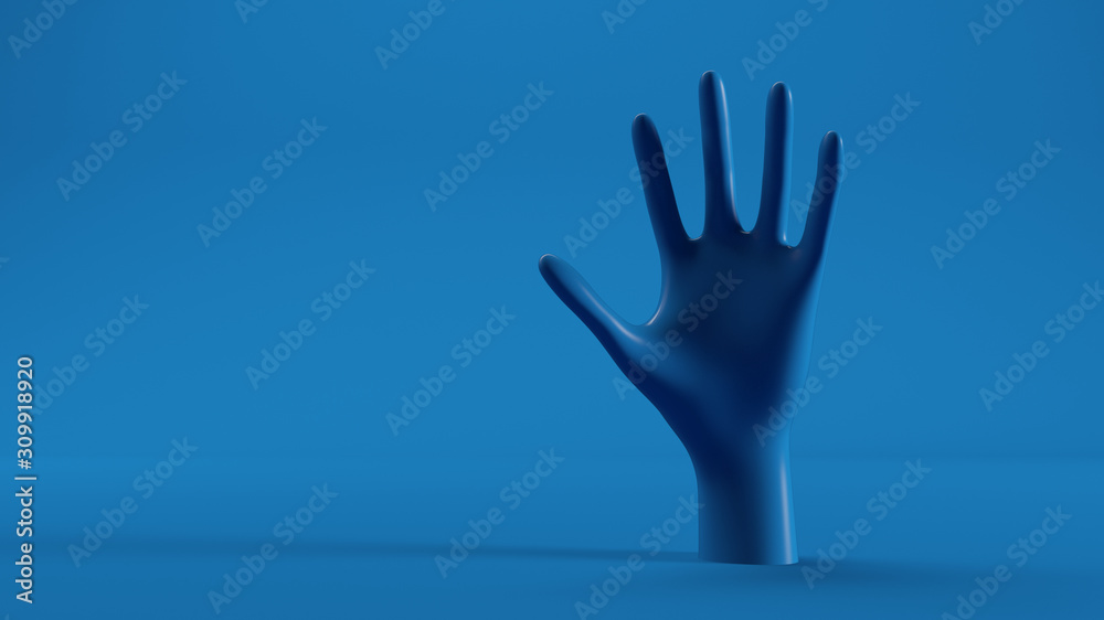 mannequin hand blue background mannequin hand blue background