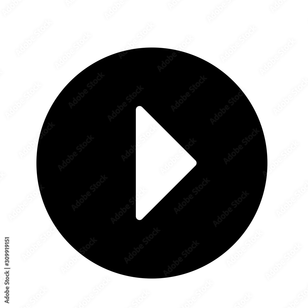 Play icon isolated on background Play icon isolated on background