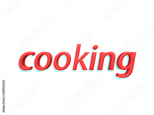 Cooking text 3d