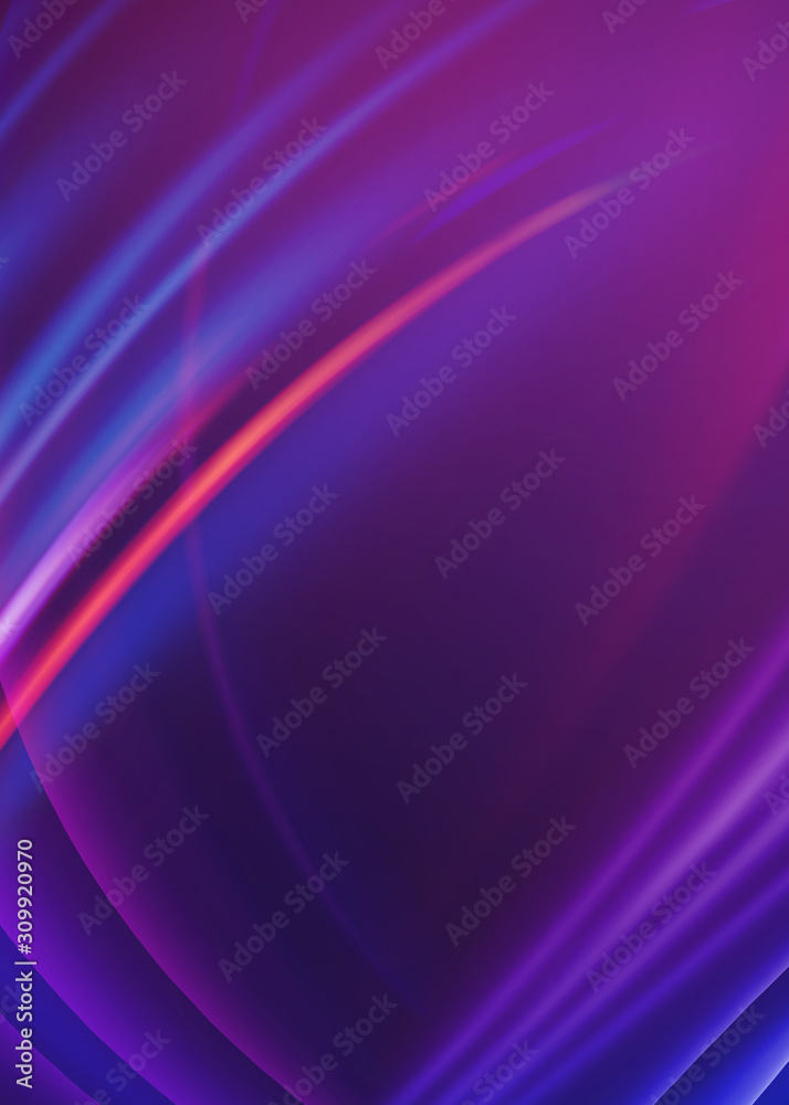 Fototapeta premium Dark abstract background with neon lines, glow.