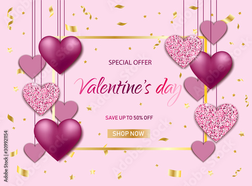 valentines day sale postcard 14 february