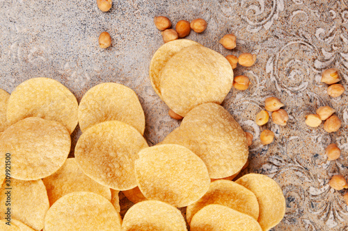 chickpea chips from above. photo