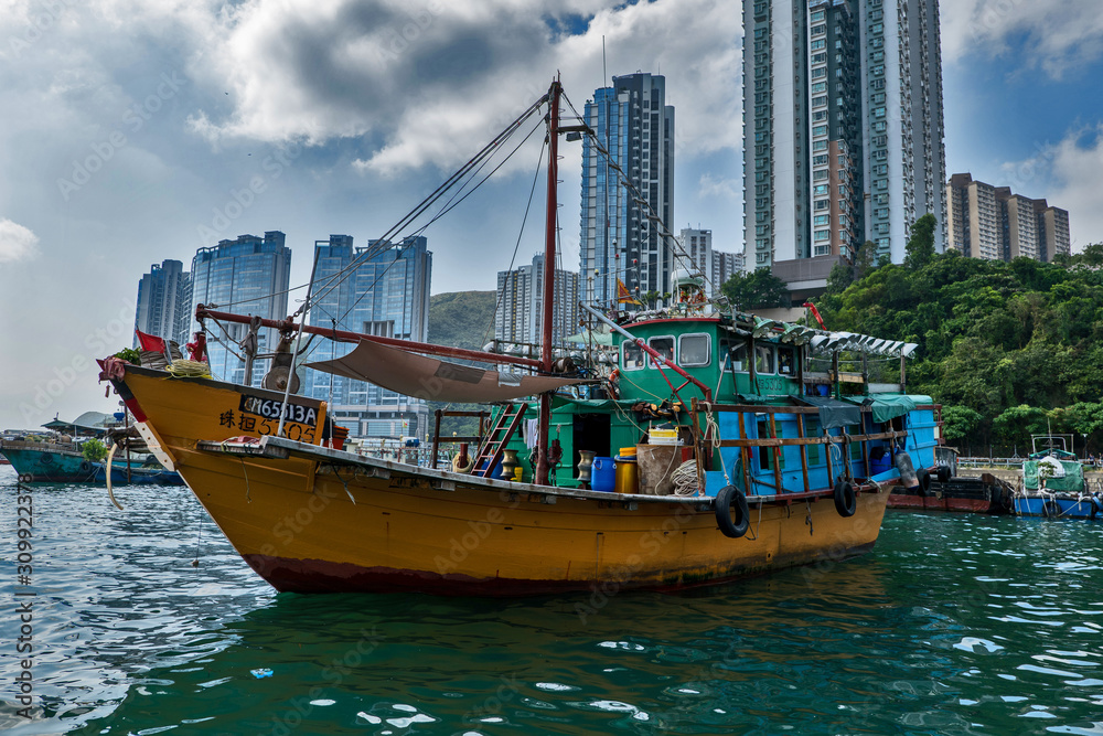 Fototapeta premium Fishing Boat, Hong Kong