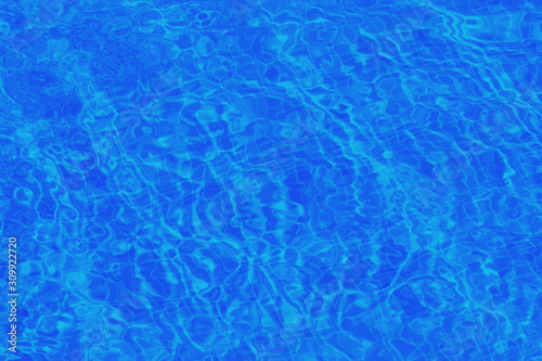 The texture of the water in the pool deep blue, background