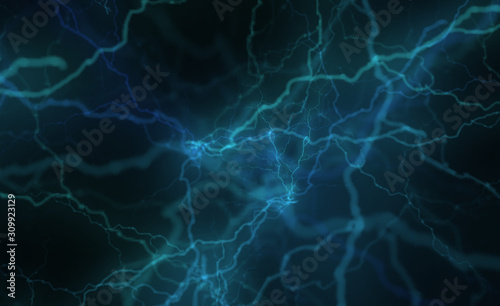 Abstract background with luminous lightning.
