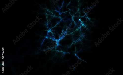 Abstract background with luminous lightning.