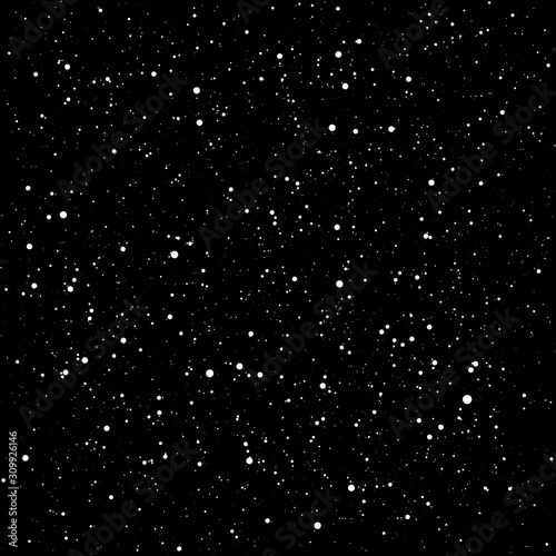 Black Seamless Background with White Dots