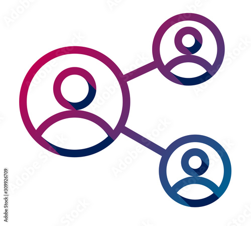 Share,connection icon with shadow