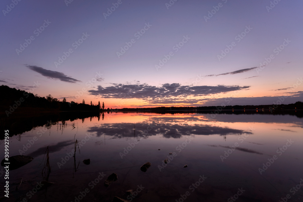 The Tankumsee at Isenbüttel / Germany after sunset