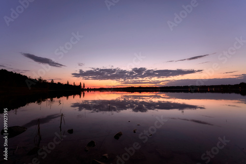 Fototapeta Naklejka Na Ścianę i Meble -  The Tankumsee at Isenbüttel / Germany after sunset