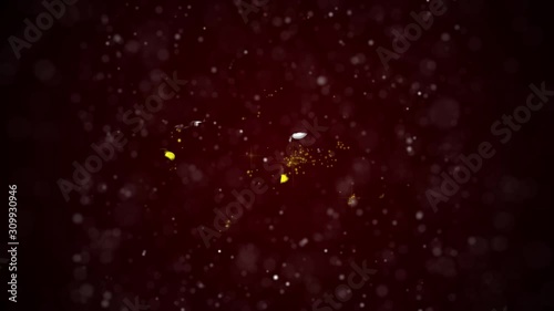 Happy Birthday Colorful text appears on shiny bokeh background and glitter particles for celebration,greetings,festival,business