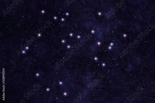 Constellation Sagittarius. Against the background of the night sky. Elements of this image were furnished by NASA.