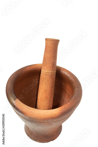 Mortar with a white background