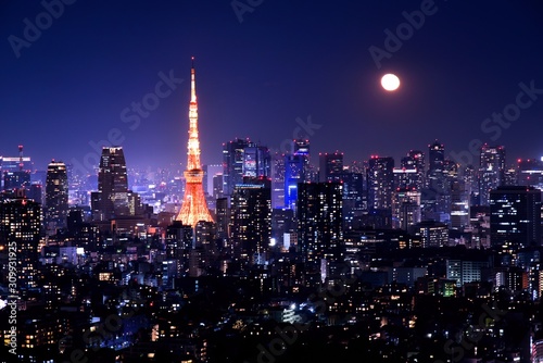 Wallpaper Mural 東京の夜景 Torontodigital.ca