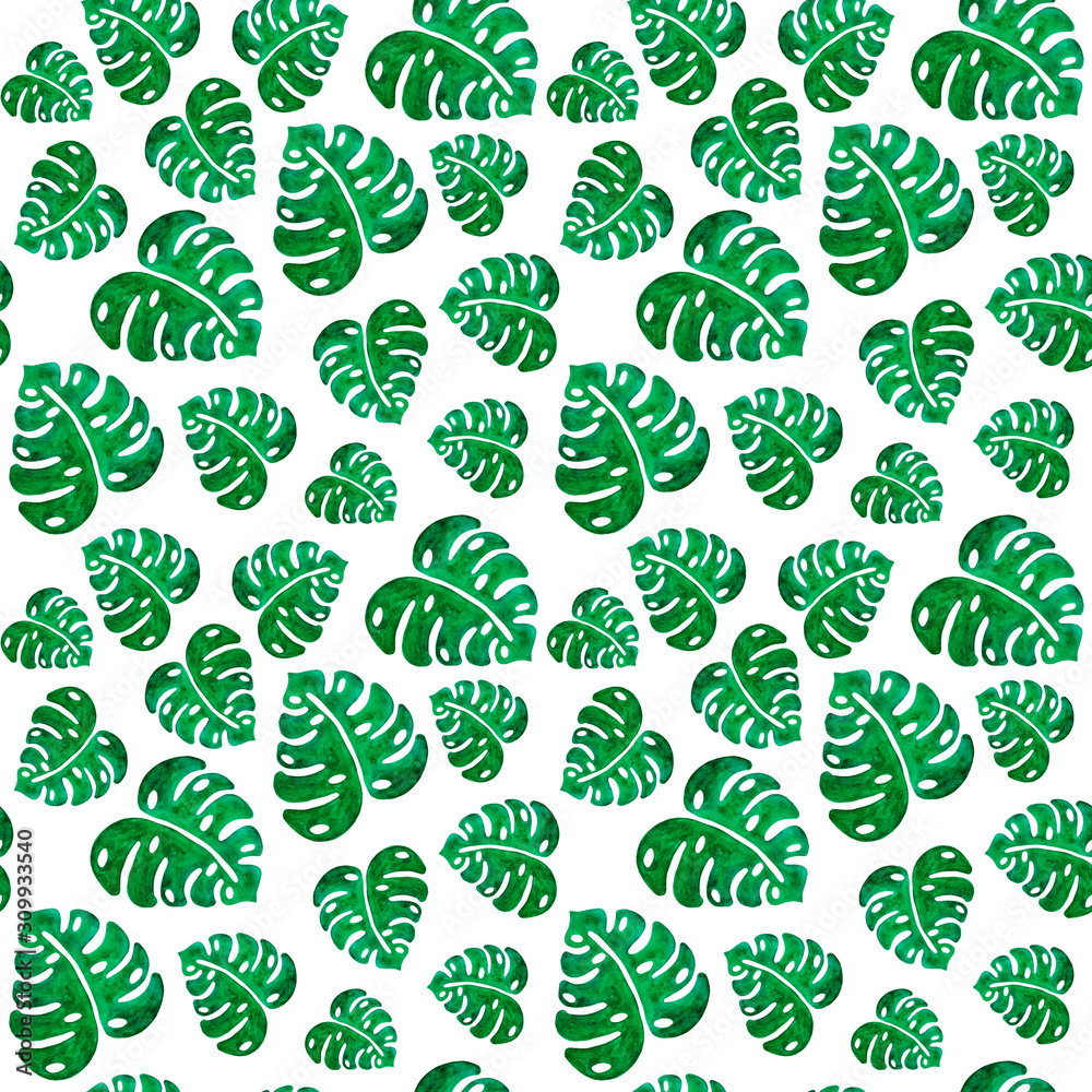 tropical leaf monstera seamless pattern green background botanical pattern tropical leaf monstera seamless pattern green background botanical pattern