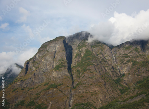 sogne fjord mountain landscape photo