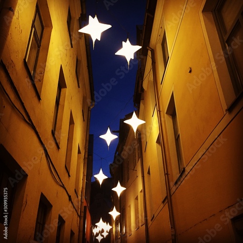 Photography Ruelle nuit Lettonie Riga