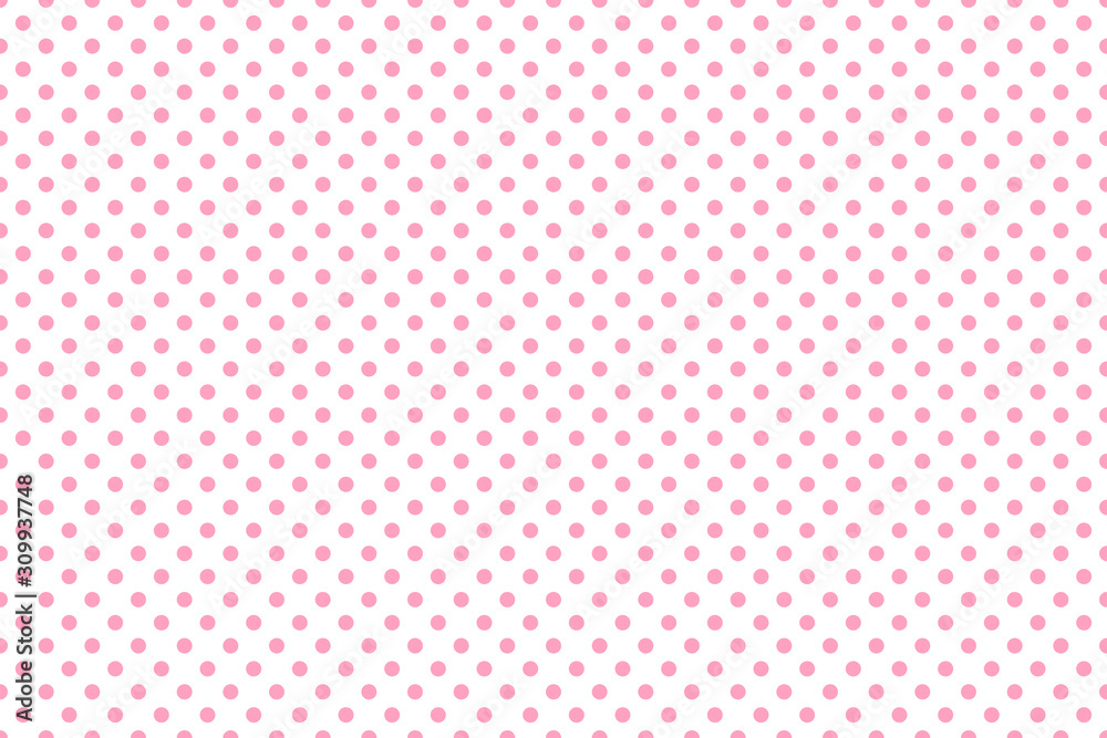Polka dots pattern sweet pink seamless on white background. Vector abstract design. Polka dots pattern sweet pink seamless on white background. Vector abstract design.