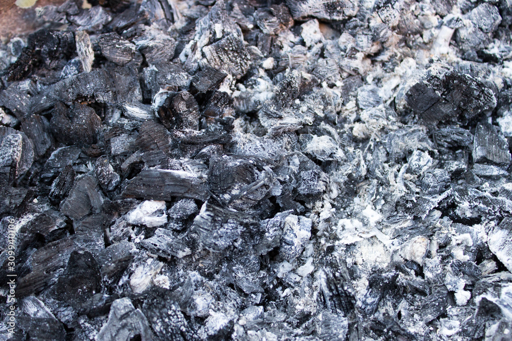 The cooled down charcoal, a beautiful fiery background The cooled down charcoal, a beautiful fiery background