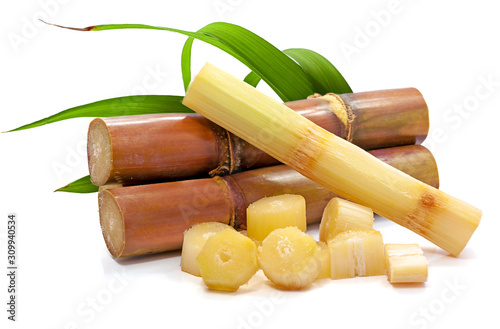 sugar cane isolated on white background