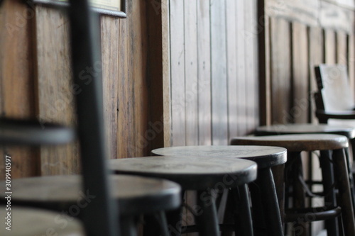 The chairs are arranged in a corridor within the school building.