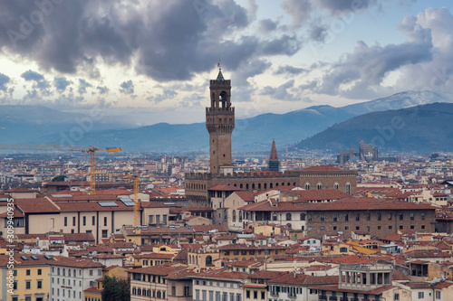 View of the old quarter of the city of Florence.
