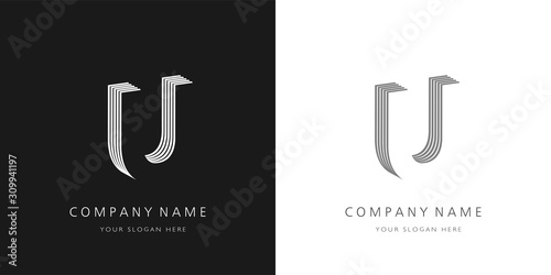 U logo letter modern design