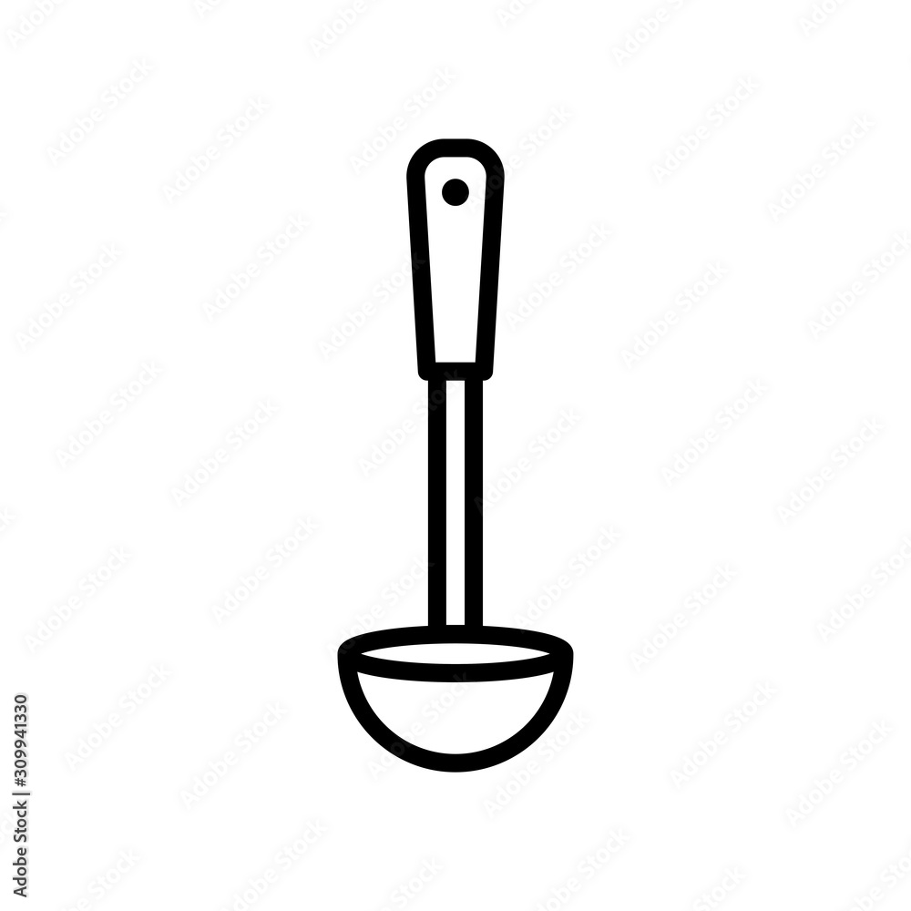 ladle - kitchen utensils icon vector design template ladle - kitchen utensils icon vector design template