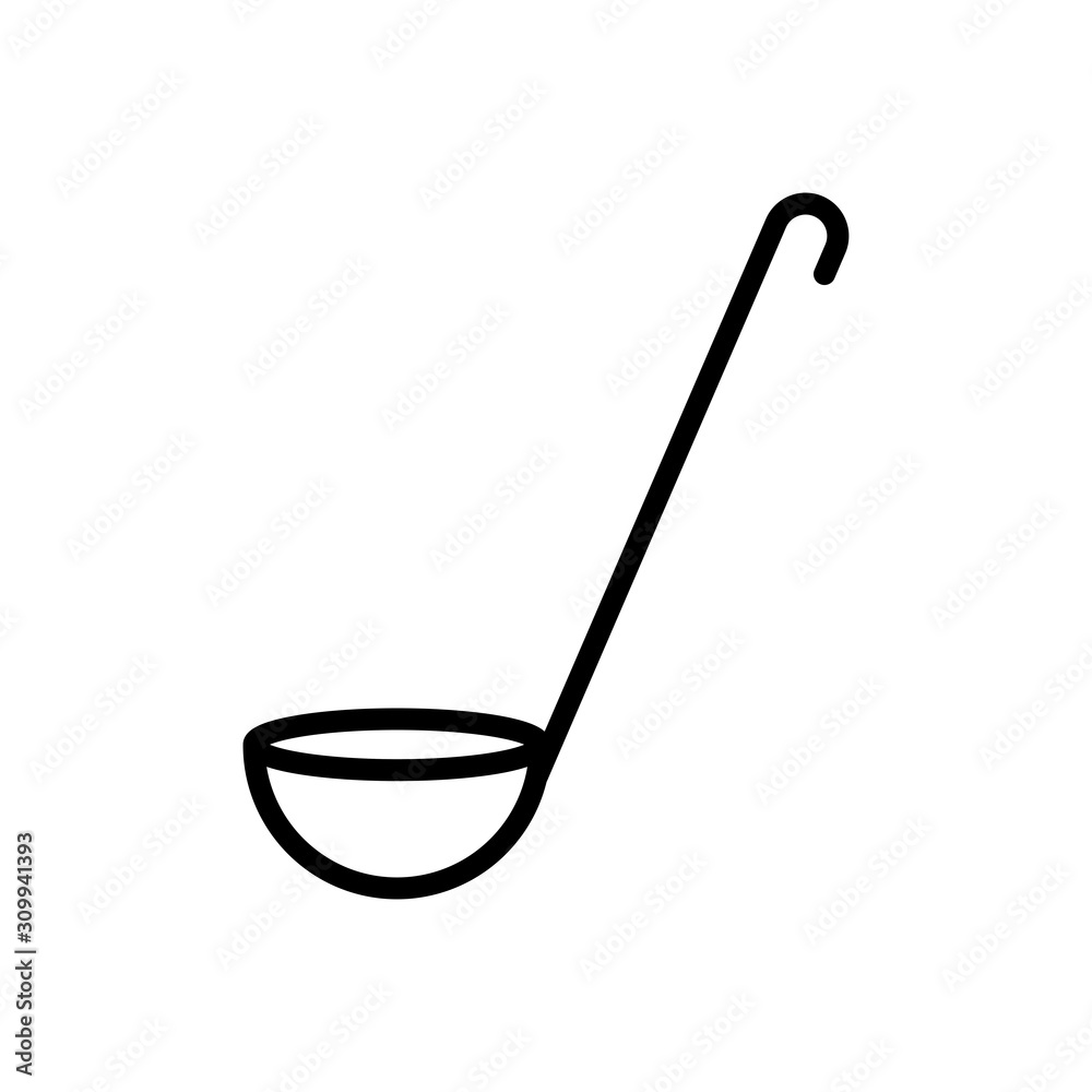 ladle - kitchen utensils icon vector design template ladle - kitchen utensils icon vector design template